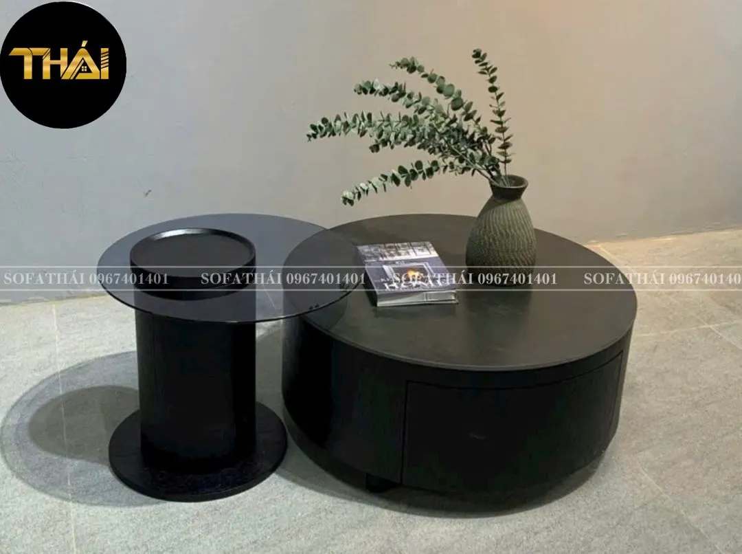 Bàn Trà Sofa Tròn Đôi Hiện Đại