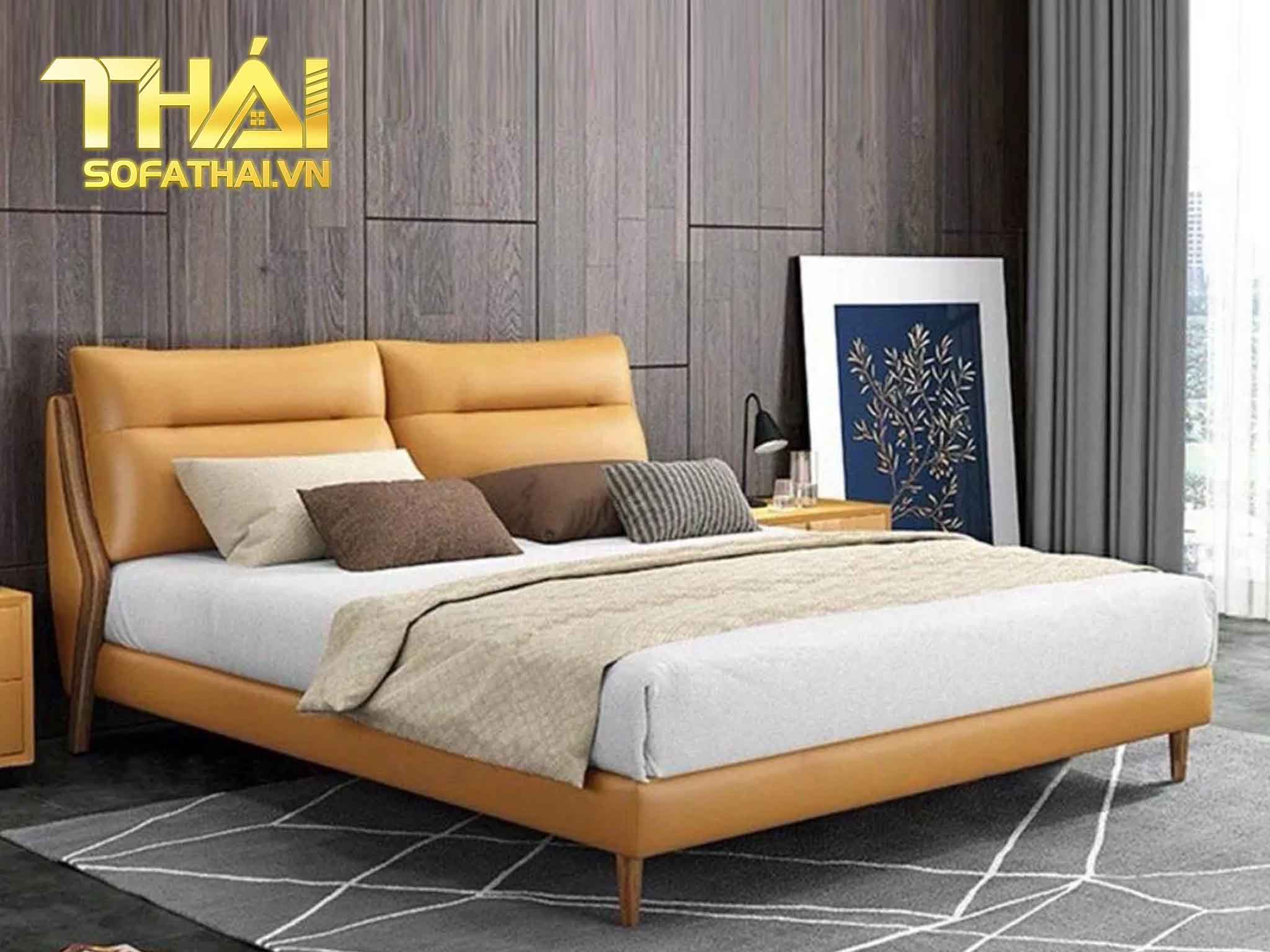 Giường Ngủ Sofa Bọc Đệm Cao Cấp
