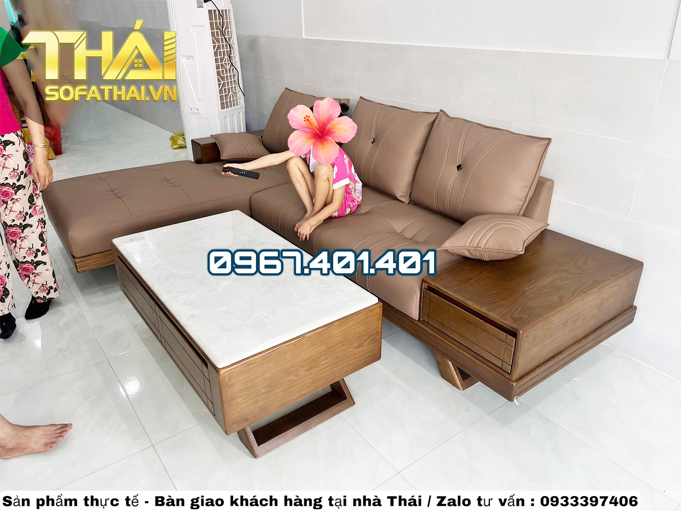 Ghế Sofa Góc L Gỗ Sồi Tự Nhiên Sang Trọng Tại Đồng Nai
