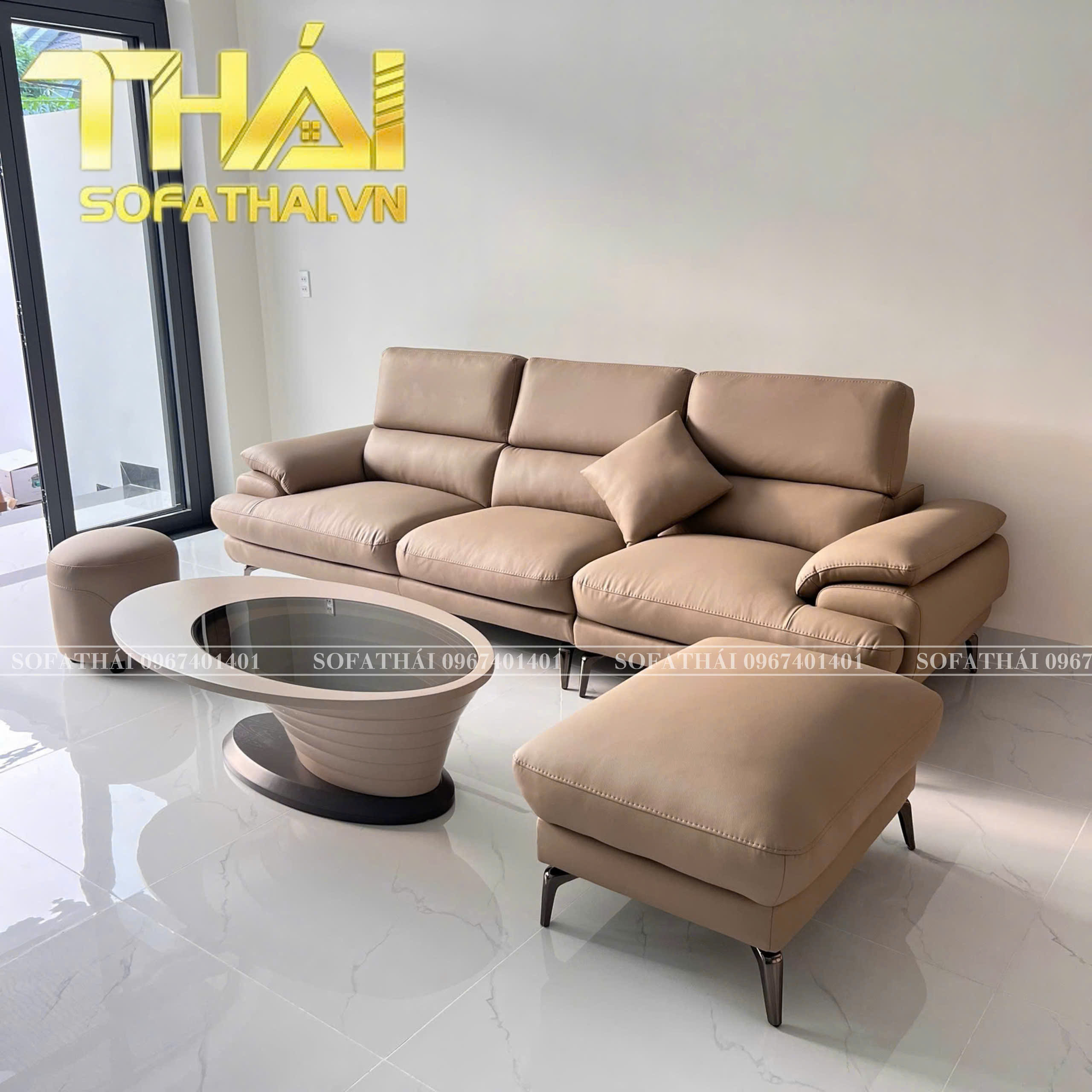 Ghế Sofa Băng Tựa Đầu Gật Gù DA NAPPA CAO CẤP