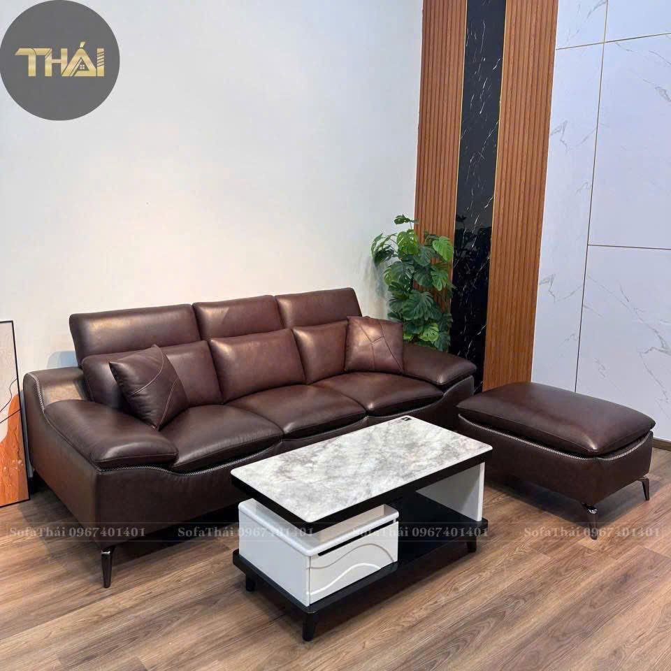 Ghế Sofa Băng Da Bò Ý Phong Cách Hiện Đại Độc Đáo 2m4