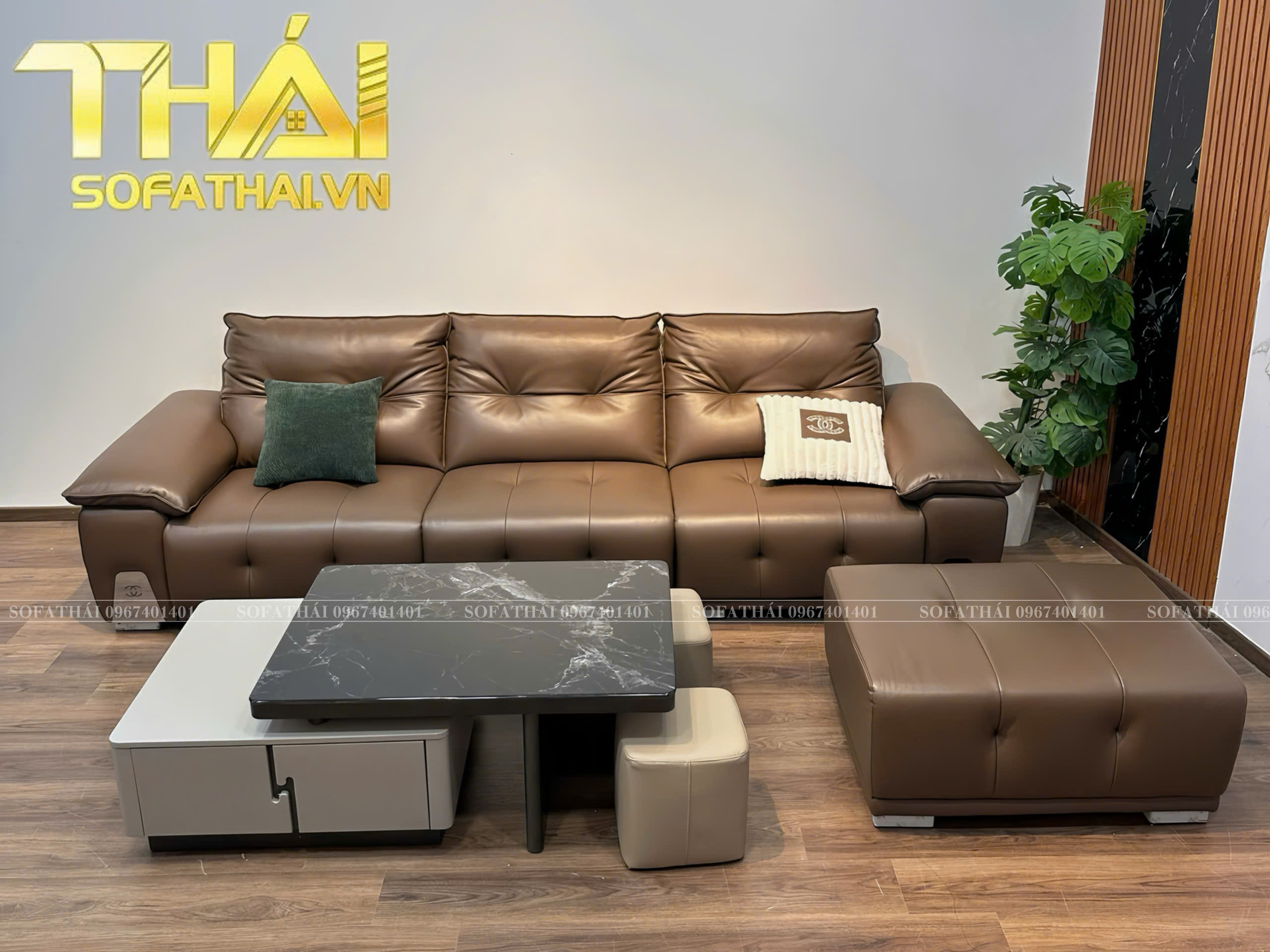 Ghế Sofa Băng 3m2 Da Sinh Thái Cao Cấp - Ảnh 3