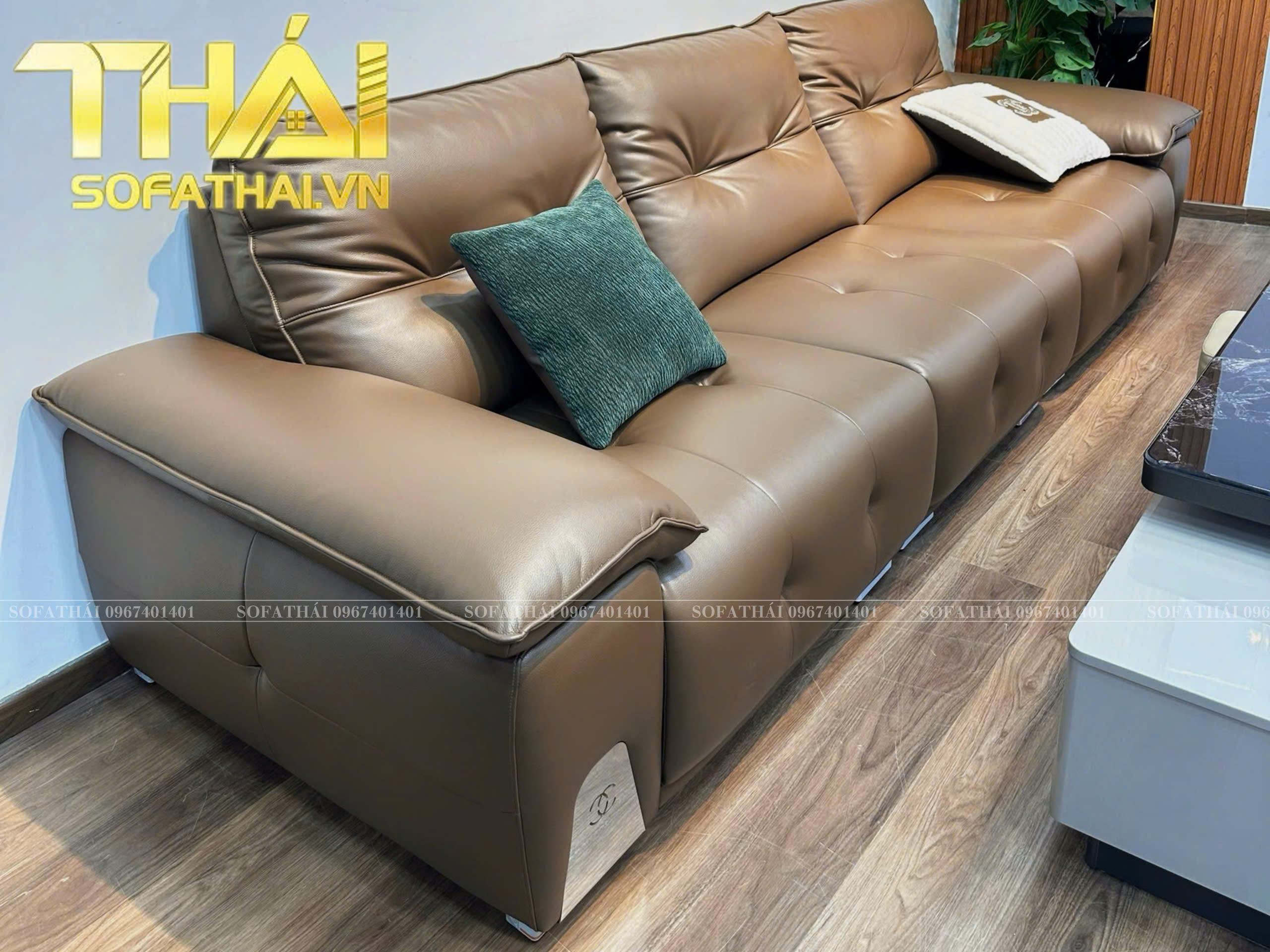 Ghế Sofa Băng 3m2 Da Sinh Thái Cao Cấp - Ảnh 5