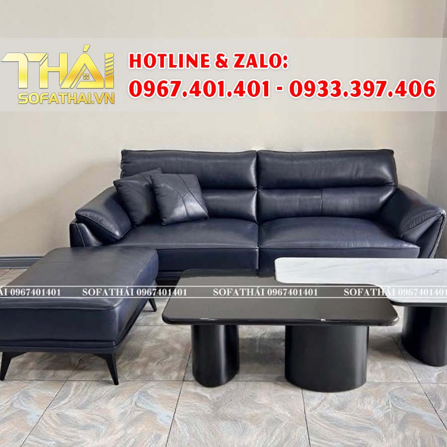 Ghế Sofa Băng 2m2 Cao Cấp Da Bò Ý